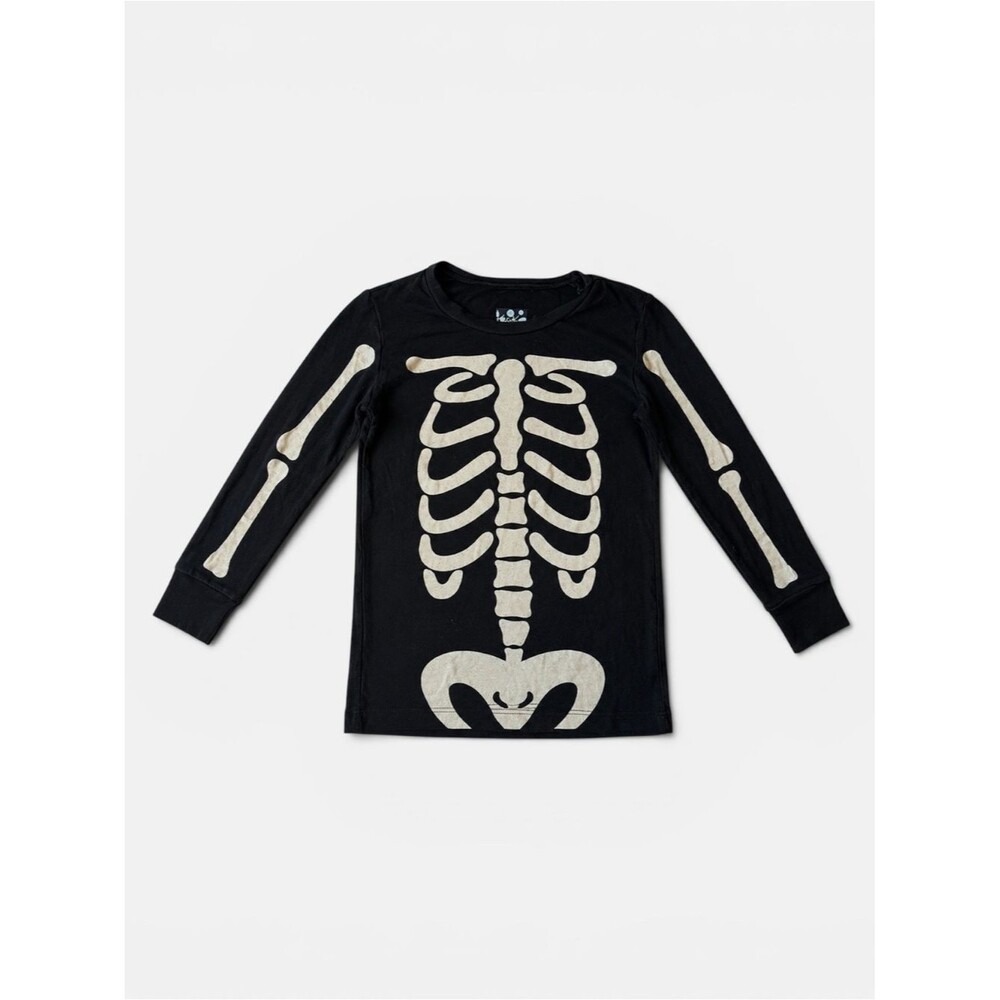 Kickee Pants Bamboo Skeleton Long Sleeve Tee Black Halloween Graphic 3T Soft